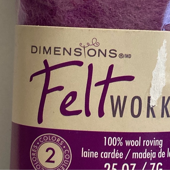 10 Dimensions FeltWorks 100% Wool Roving 0.25oz Orchid Boysenberry Purple - Picture 10 of 16